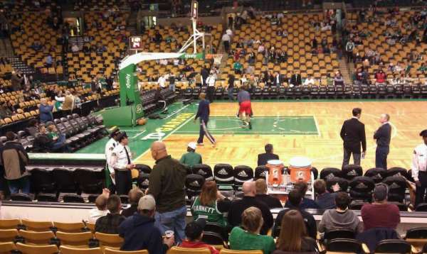 TD Garden, block: 2, row: 9, seat: 8