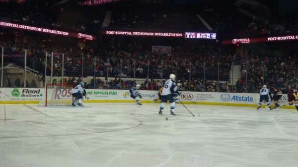 Allstate Arena, block: 103, row: AA, seat: 18