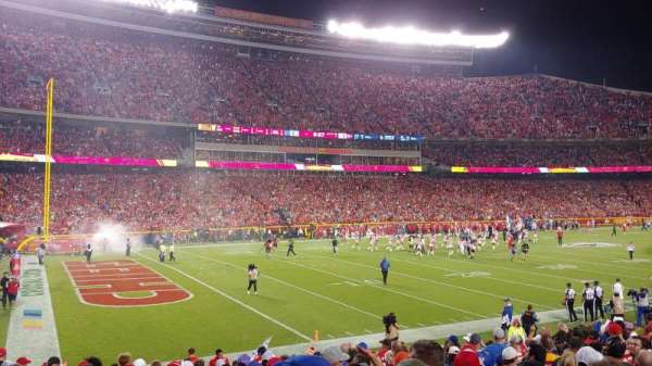 Arrowhead Stadium, block: 105, row: 16, seat: 16
