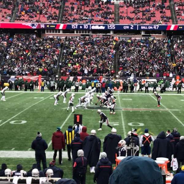 Gillette Stadium, block: 110, row: 11, seat: 1