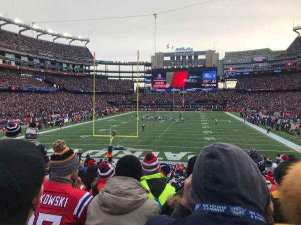 Gillette Stadium, block: 142, row: 24, seat: 11