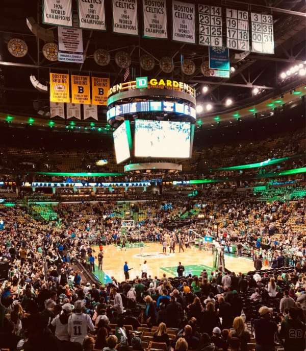TD Garden, block: 7, row: 17, seat: 25