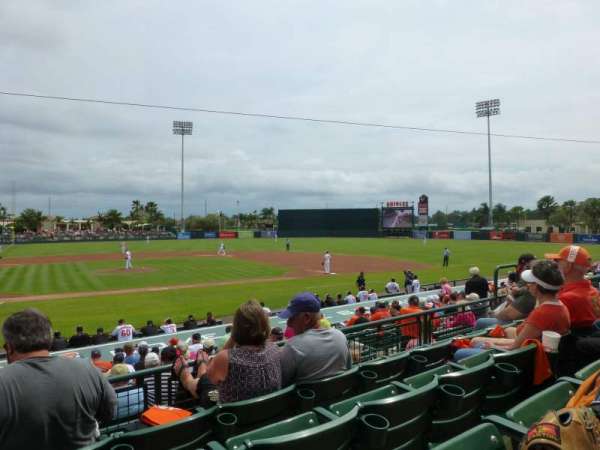 Ed Smith Stadium, block: 210, row: 4, seat: 14
