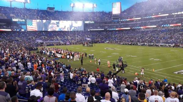 M&T Bank Stadium, block: 147, row: 21, seat: 1