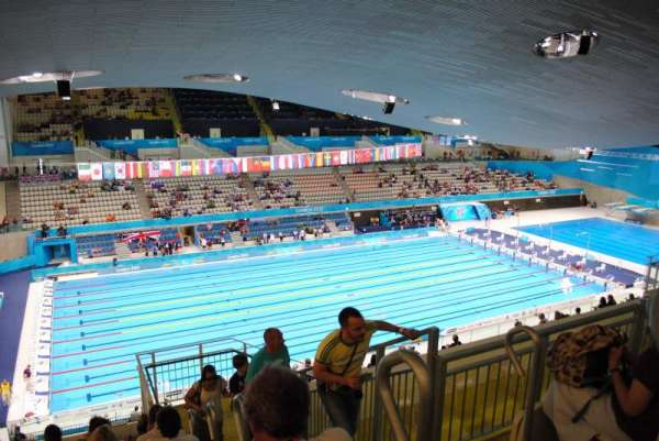 London Aquatics Centre, block: 313, row: 21, seat: 162
