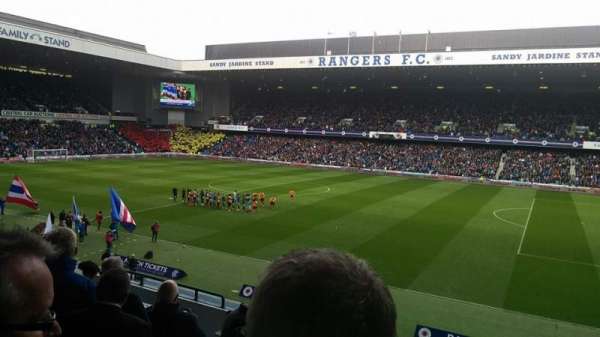Ibrox Stadium, block: Bill Struth Main Front, row: G, seat: 0007