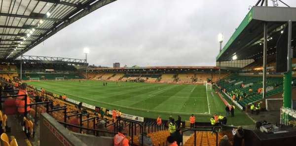 Carrow Road, block: F, row: T, seat: 12