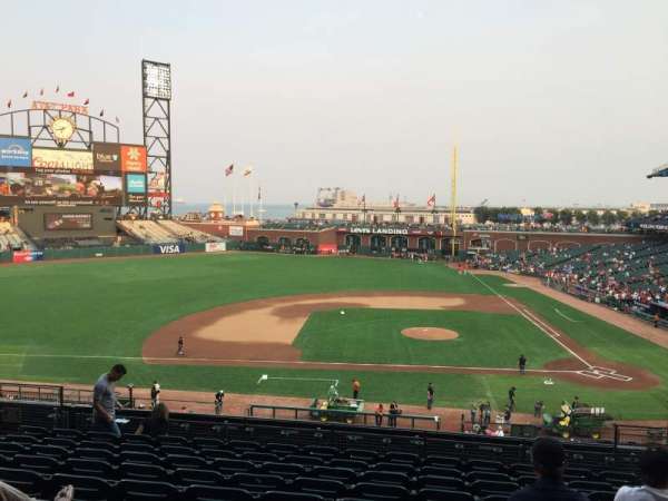 Oracle Park, block: 222, row: J, seat: 7
