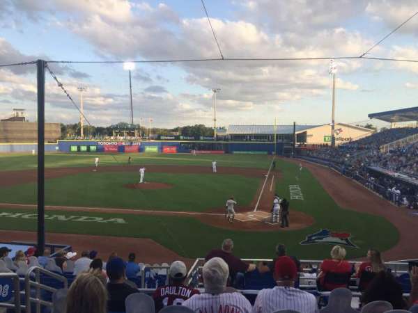 TD Ballpark, block: 208, row: 6, seat: 18
