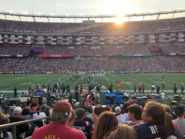 Gillette Stadium, block: 109, row: 13, seat: 20