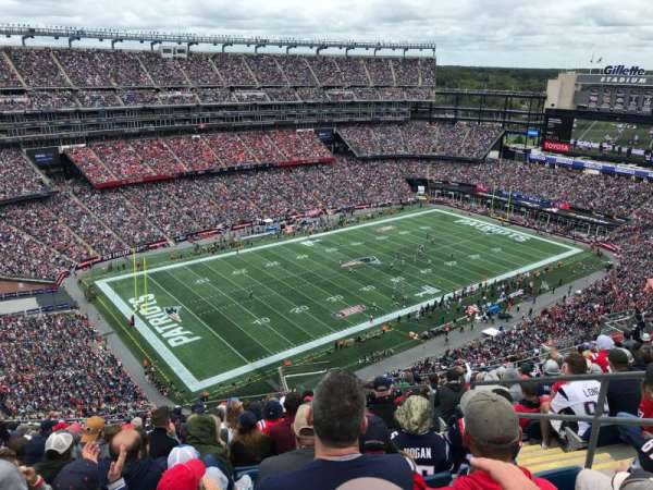 Gillette Stadium, block: 338, row: 21, seat: 5
