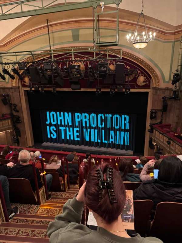 Booth Theatre, block: Mezzanine R, row: H, seat: 2