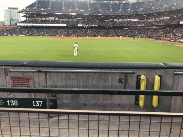 Oracle Park, block: 137, row: 1, seat: 22