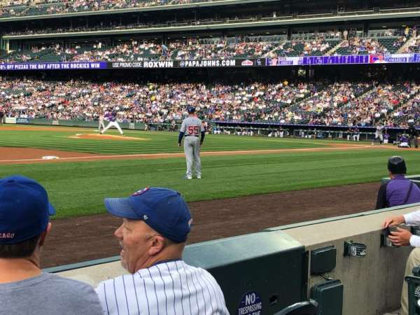 Coors Field, block: 141, row: 3, seat: 5