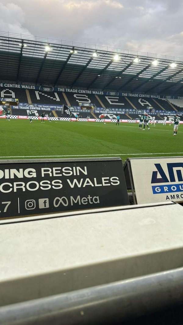 Swansea.com Stadium, block: West Lower 7, row: B, seat: 187