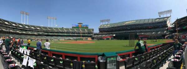 Oakland Coliseum, block: 110, row: 1, seat: 1