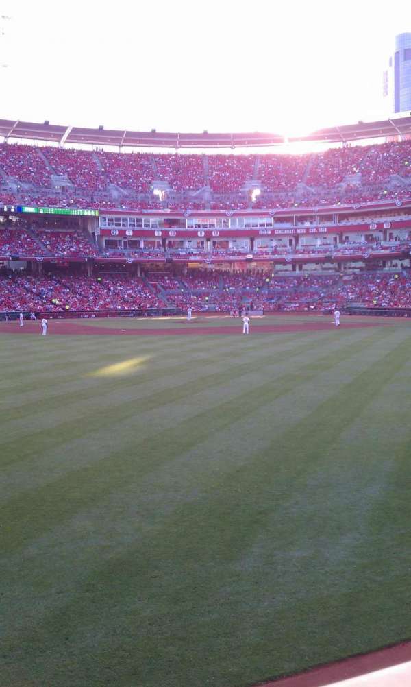 Great American Ball Park, block: 102, row: A, seat: 20