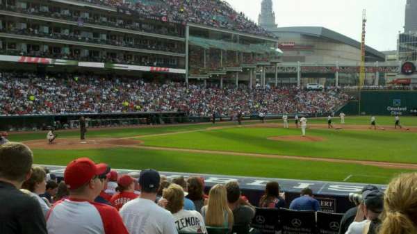 Progressive Field, block: 142, row: p, seat: 10