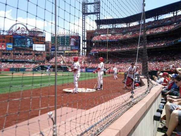 Busch Stadium, block: 1, row: 1, seat: 1