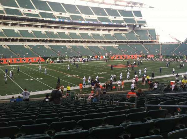 Paycor Stadium, block: 116, row: 21, seat: 5