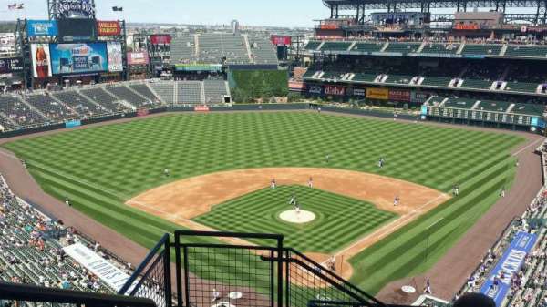 Coors Field, block: U331, row: 13, seat: 18