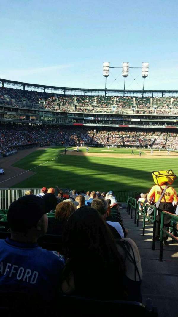 Comerica Park, block: 106, row: w, seat: 1