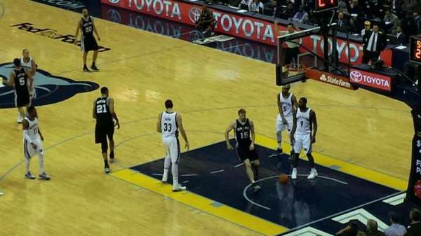 FedEx Forum, block: 116A, row: EE, seat: 1