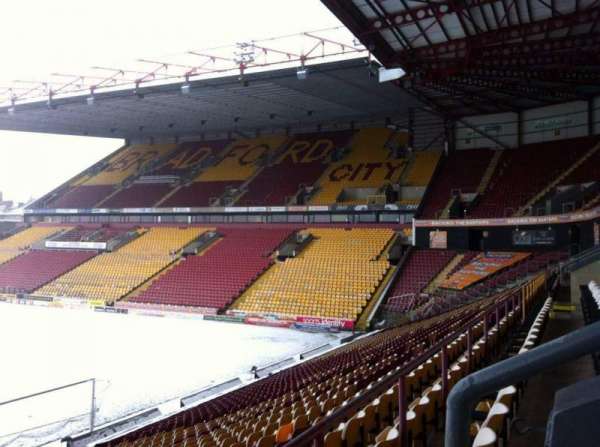 Valley Parade, block: A, row: X, seat: 5