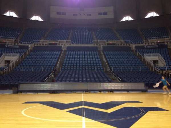 WVU Coliseum, block: Court, row: 1, seat: 1