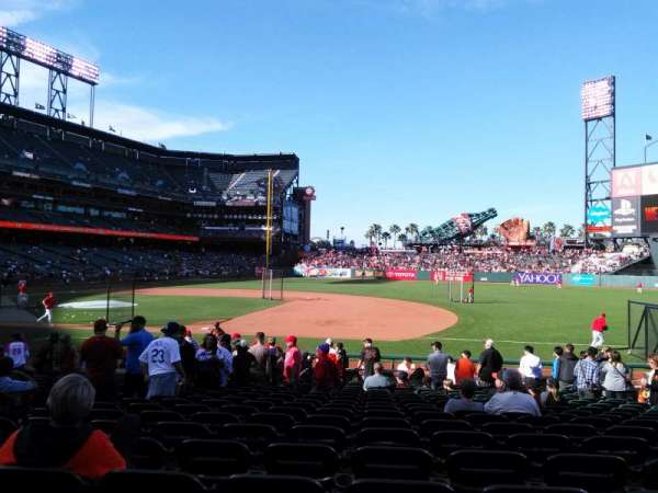 Oracle Park, block: 106, row: 18, seat: 9