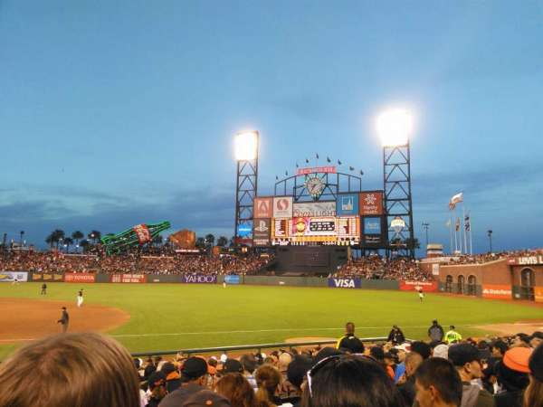 Oracle Park, block: 106, row: 18, seat: 9