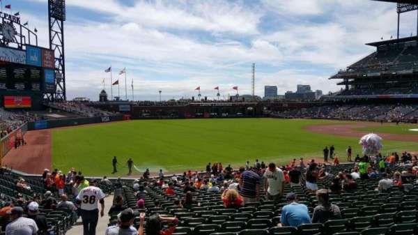 Oracle Park, block: 131, row: 34, seat: 16