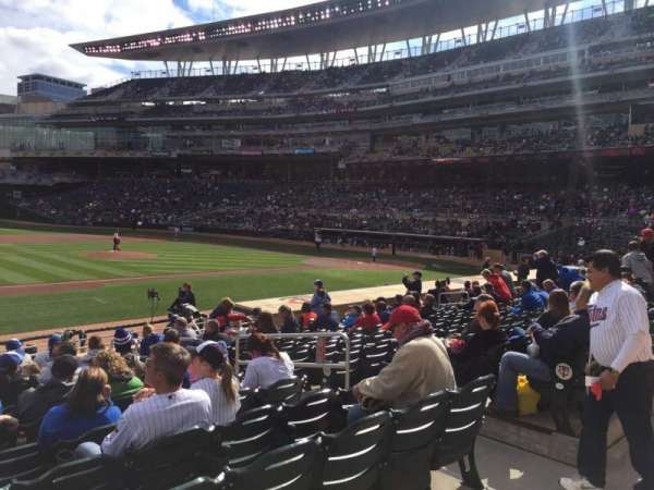 Target Field, block: 120, row: 1, seat: 20