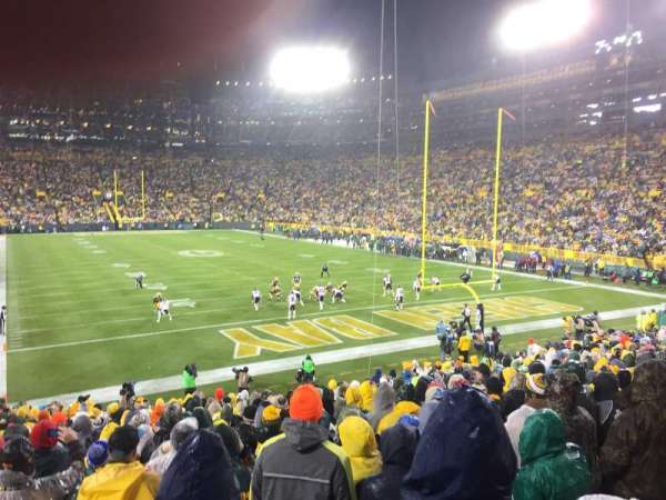 Lambeau Field, block: 103, row: 26, seat: 8