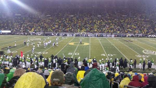 Autzen Stadium, block: 11, row: 27, seat: 1