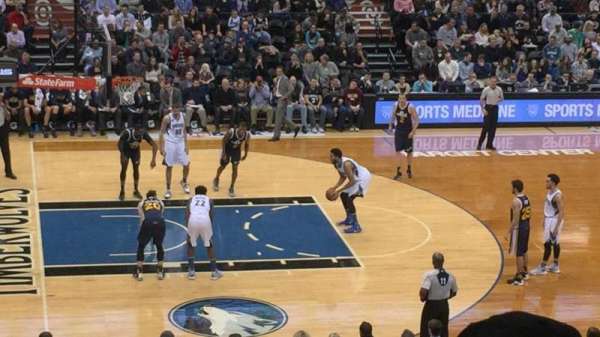 Target Center, block: 113, row: U, seat: 1,2