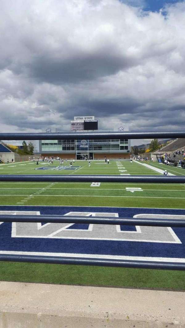 Maverik Stadium, block: d, row: 1, seat: 18