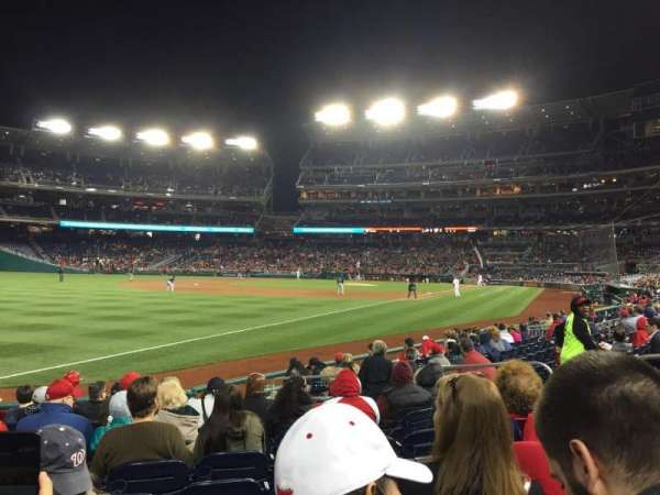 Nationals Park, block: 110, row: L, seat: 12