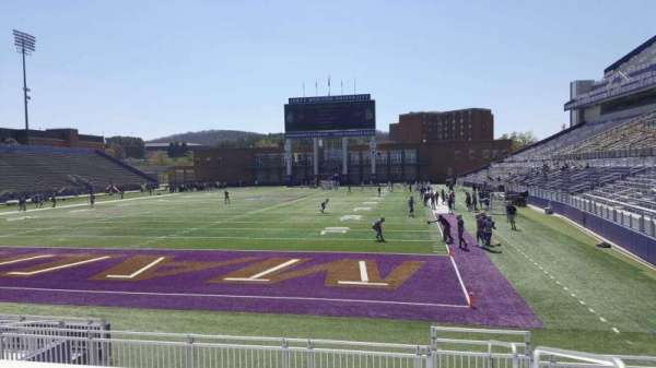 Bridgeforth Stadium, block: 117, row: l, seat: 1