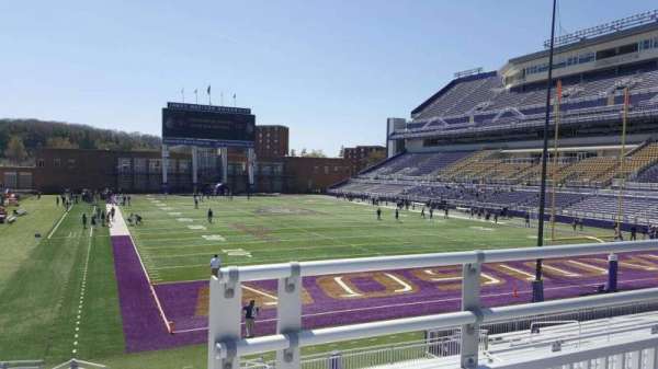 Bridgeforth Stadium, block: 221, row: o, seat: 1