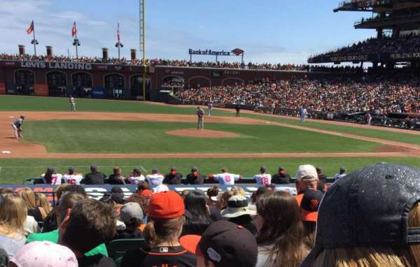 Oracle Park, block: 123, row: L, seat: 9-11
