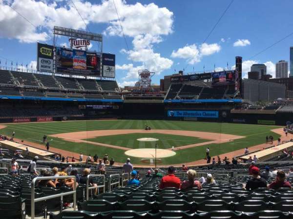 Target Field, block: 114, row: 20, seat: 11