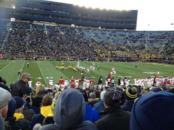 Michigan Stadium, block: 2, row: 22, seat: aisle