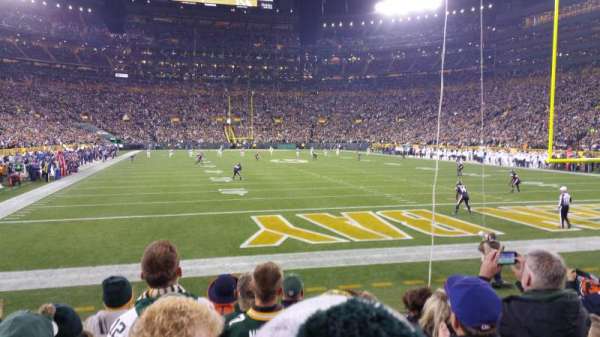 Lambeau Field, block: 103, row: 8, seat: 13