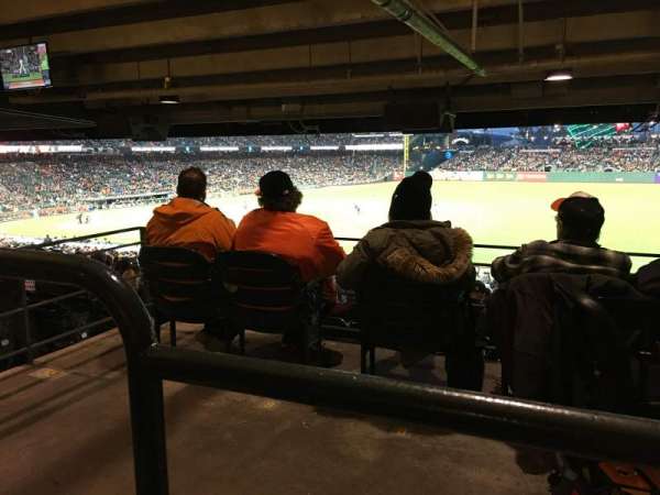 Oracle Park, block: 104, row: 42, seat: 3-7