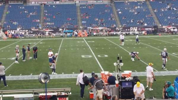 Gillette Stadium, block: 110, row: 13, seat: 5