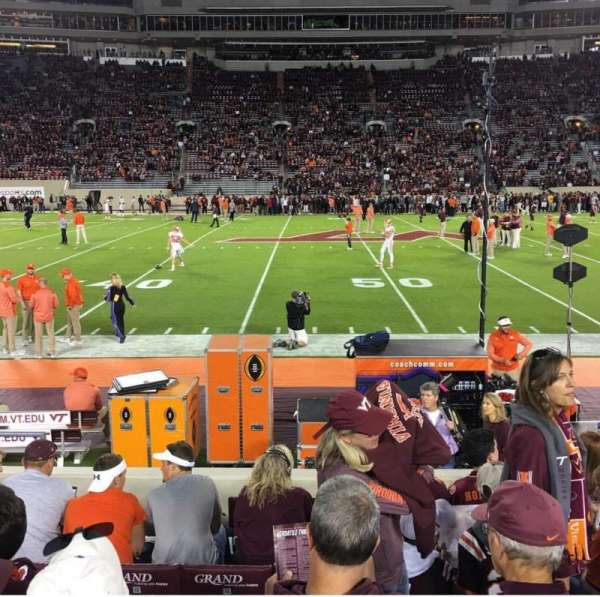 Lane Stadium, block: 131, row: H, seat: 24
