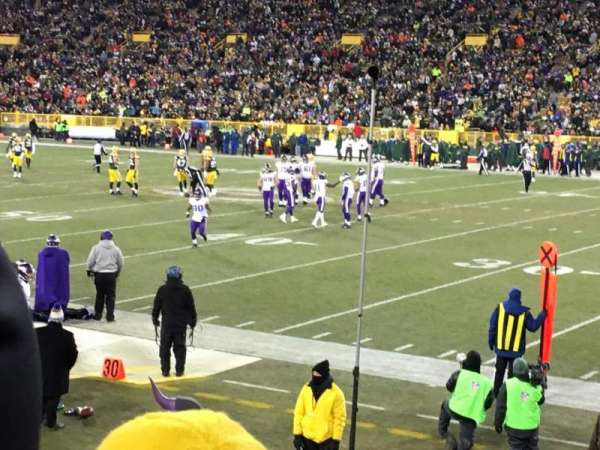 Lambeau Field, block: 113, row: 12, seat: 8