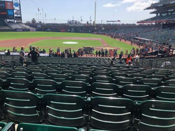 Oracle Park, block: 121, row: 32, seat: 11