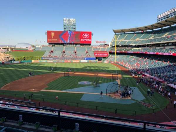 Angel Stadium, block: 321, row: D, seat: 8